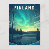 Finland Illustratie Reizen Art Vintage Briefkaart (Voorkant)