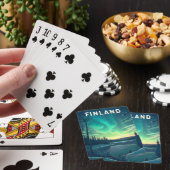 Finland Illustratie Reizen Art Vintage Pokerkaarten (Insitu)