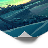 Finland Illustratie Reizen Art Vintage Poster (Hoek)