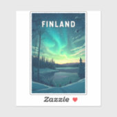 Finland Illustratie Reizen Art Vintage Sticker (Vel)