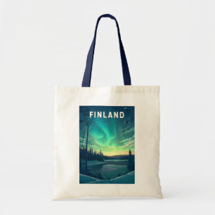 Finland Illustratie Reizen Art Vintage Tote Bag