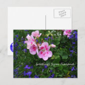 Finland in Flowers, eerste in een serie Briefkaart (Voorkant / Achterkant)