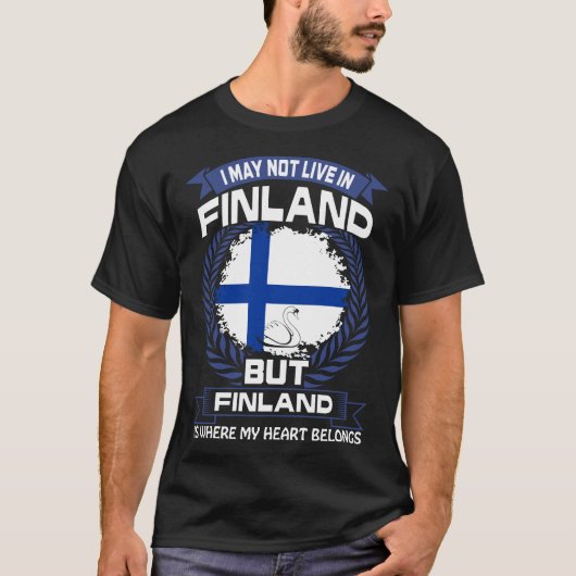 Finland is waar mijn hart behoort tot het tshirt (Voorkant)
