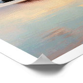 Finland (Island Sunset) Poster met Text (Hoek)
