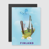 Finland kaart geïllustreerde reisposter (Voorkant / Achterkant)