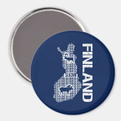 FINLAND KAART magneet (Voorkant / Achterkant)