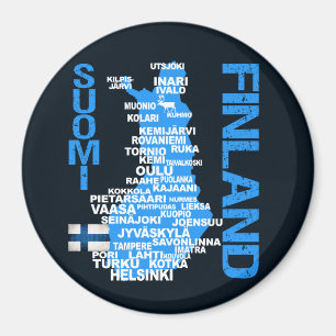 FINLAND KAART magneet
