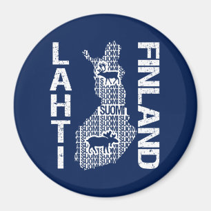 FINLAND KAART magneet - Lahti