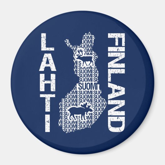 FINLAND KAART magneet - Lahti (Voorkant)