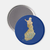 Finland Kaart Magnet (Voorkant / Achterkant)