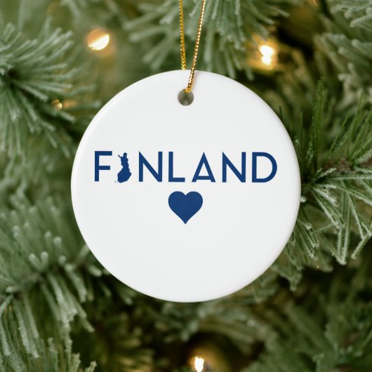 Finland Kaart Ornament (Boom)