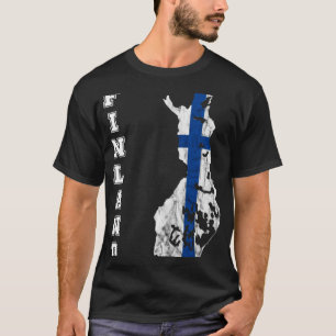 Finland kaart overzicht Finland reizen Scandinavië T-shirt