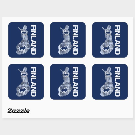  FINLAND KAART STICKERS (Vel)