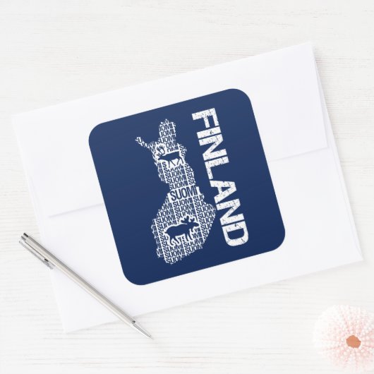  FINLAND KAART STICKERS (Envelop)