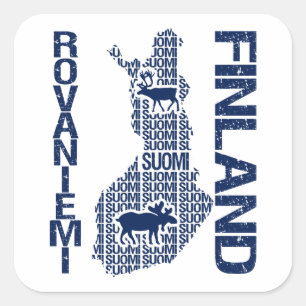 FINLAND KAART stickers - Rovaniemi