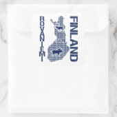 FINLAND KAART stickers - Rovaniemi (Tas)