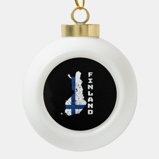 Finland Keramische Bal Ornament (Voorkant)
