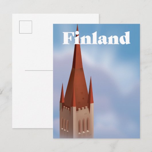 Finland kerk aankondigingskaart (Voorkant / Achterkant)