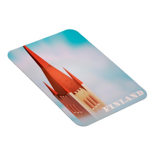 Finland kerk reisposter magneet (Rechterzijde)