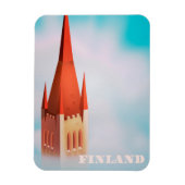 Finland kerk reisposter magneet (Verticaal)