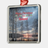 Finland Kerstgroeten Metalen Ornament (Links)