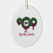 Finland Kerstmis 2 Keramisch Ornament (Rechts)