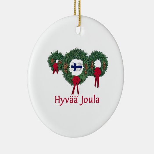 Finland Kerstmis 2 Keramisch Ornament (Rechts)