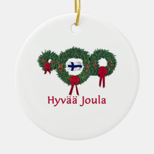 Finland Kerstmis 2 Keramisch Ornament