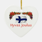 Finland Kerstmis Keramisch Ornament (Voorkant)