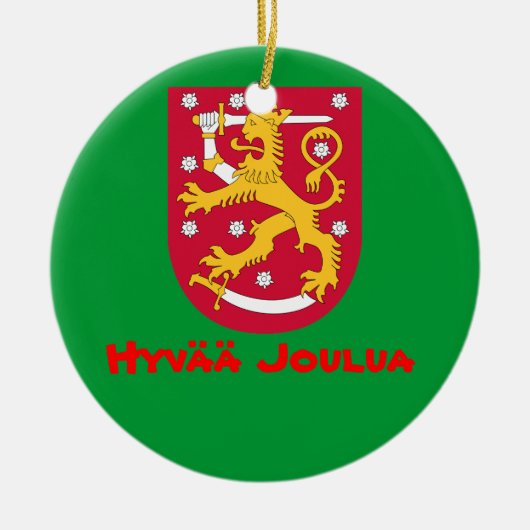 FINLAND*- kerstversiering Keramisch Ornament (Voorkant)