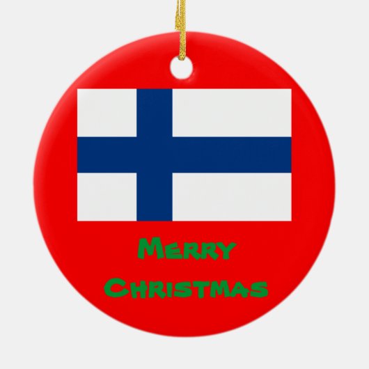 FINLAND*- kerstversiering Keramisch Ornament (Achterkant)