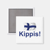 Finland Kippis! (Cheers!) Magneet (Voorkant / Achterkant)