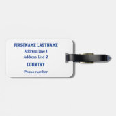 Finland label Vlag Bagagelabel (Achterkant horizontaal)