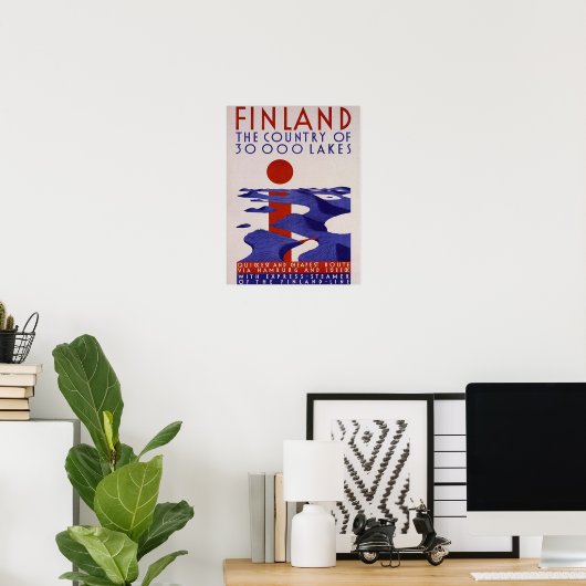 Finland . Land van de meren, Poster (Thuiskantoor)