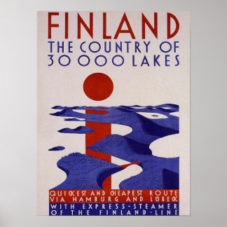 Finland . Land van de meren, Poster