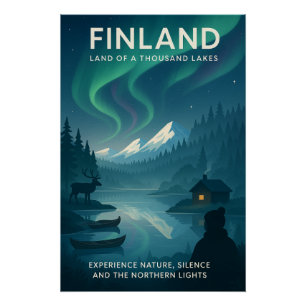 FINLAND — Land van duizend meren” Perfect Poster