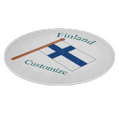 Finland Land Vlag Thunder_Cove Snijplank (Hoek)
