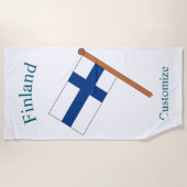 Finland Land Vlag Thunder_Cove Strandlaken (Voorkant)