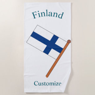 Finland Land Vlag Thunder_Cove Strandlaken
