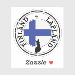 Finland Lapland Seal Sticker Ronde Vlag