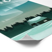 Finland Lapland winter northern lights Poster (Hoek)