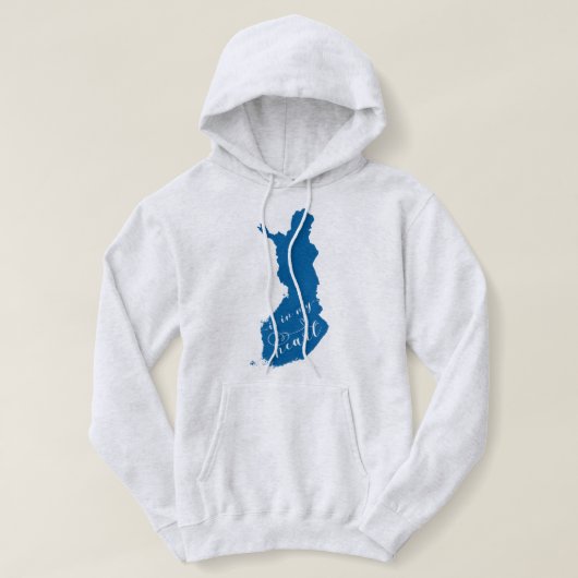 Finland ligt in mijn hart hoodie (Design voorkant)