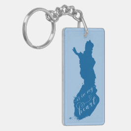Finland ligt in mijn hart sleutelhanger