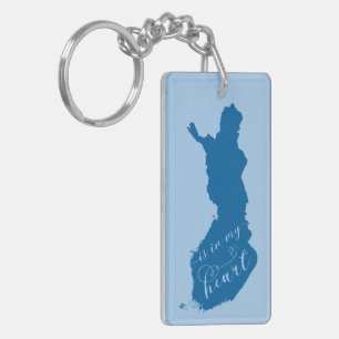 Finland ligt in mijn hart sleutelhanger