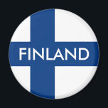 finland magneet<br><div class="desc">Vlag van Finland. De vlag van Finland (Fins: Suomen lippu,  Zweeds: Finlands flagga),  ook wel "siniristilippu" genoemd,  dateert van het begin van de 20e eeuw. Op een witte achtergrond is er een blauw Noords kruis,  dat het christendom vertegenwoordigt.</div>