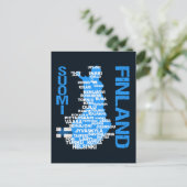 FINLAND MAP BRIEFKAART (Staand voorkant)