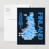 FINLAND MAP BRIEFKAART (Voorkant / Achterkant)
