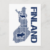  FINLAND MAP BRIEFKAART (Voorkant)