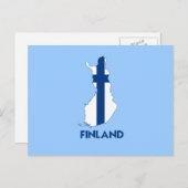 FINLAND MAP BRIEFKAART (Voorkant / Achterkant)