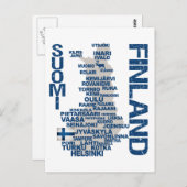 FINLAND MAP BRIEFKAART (Voorkant / Achterkant)